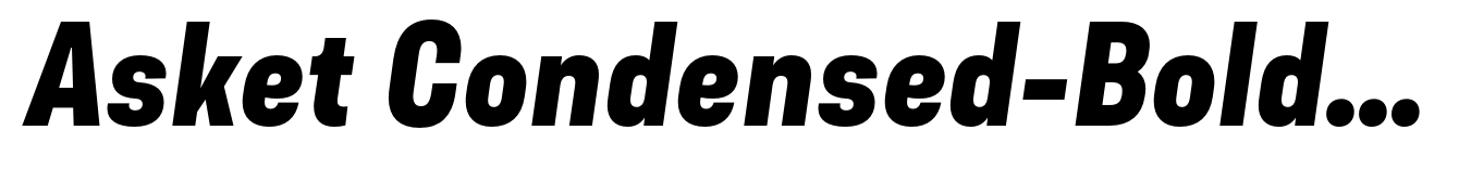 Asket Condensed-Bold Italic
